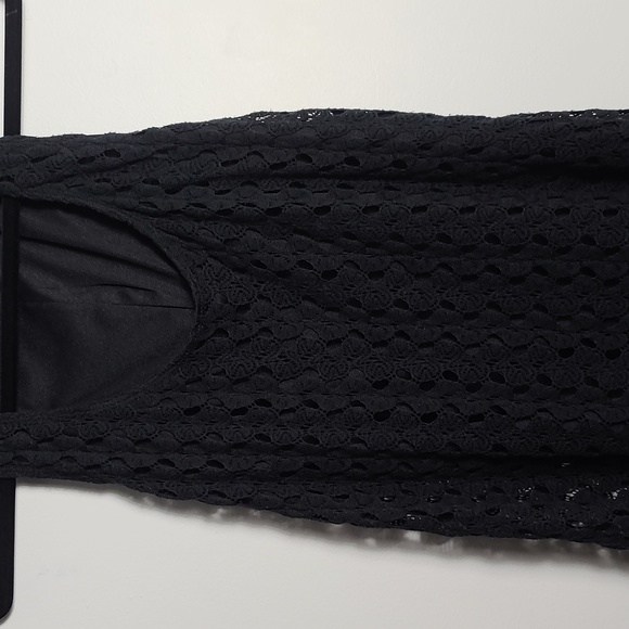 AS U WISH Black High Low Crochet Lined Dress Size XS - Picture 8 of 16